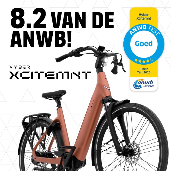 De Vyber Xcitemnt behaalt sterke score in de ANWB E-biketest 2026